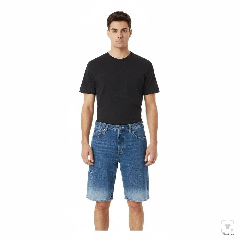 Dickies Shorts Mens 38 Blue Cargo Relaxed Fit Stretch Denim 11 Inseam Pockets